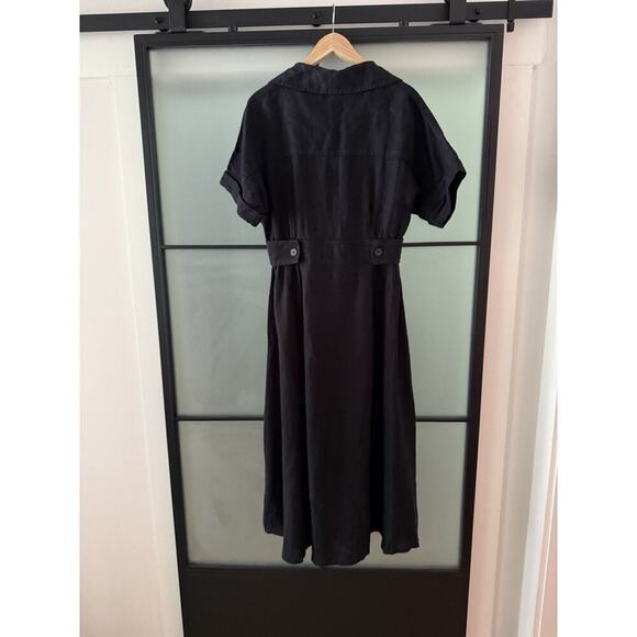 Banana Republic Women’s Size Small Tall Linen Black Sedona Shirt Dress NEW NWT - Picture 8 of 15